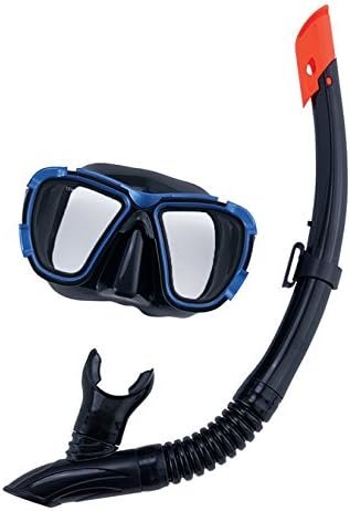 Set Masque et Tuba de Plongée BlackSea pour Adulte – Kit Snorkeling Verre Trempé avec Valve de Purge dès 14 Ans – BESTWAY 24021