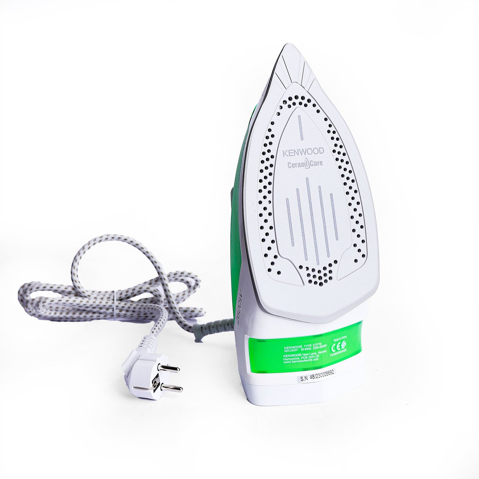 Fer à Repasser Vapeur Kenwood 2600W – Semelle Céramique à Pointe Fine, Vapeur 45/140 g, Anti-Goutte, Fonction Éco, Vert STP70 Fer à Repasser Vapeur Kenwood 2600W – Semelle Céramique à Pointe Fine, Vapeur 45/140 g, Anti-Goutte, Fonction Éco, Vert STP70 – Image 4