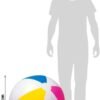كرة شاطئ قابلة للنفخ كلاسيكية متعددة الألوان بـ 6 أقسام لامعة – قطر 61 سم – إنتكس INTEX 59030 DariTek