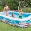 مسبح عائلي قابل للنفخ بتصميم الأكواريوم (عالم البحار) 305 × 183 × 56 سم - Intex 58485 Piscine Gonflable Familiale Aquarium 305 x 183 x 56 cm Intex 58485