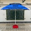 Parasol Importation 2.50 m Double Chapeau Casquette Anti Vent et Anti Soleil avec 3 Positions (Socle NON Inclus)