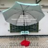 مظلة شمسية مستوردة قابلة للإمالة بقطر 2.20 متر مع طاولة مدمجة وحاملين للأكواب (القاعدة غير مرفقة) DariTek