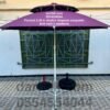 Parasol Importation 2.40 m Double Chapeau Casquette Anti Vent Renforcé avec 3 Positions (Socle NON Inclus) DariTek