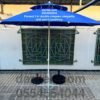 Parasol Importation 3 m Double Chapeau Casquette Anti Vent Renforcé avec 3 Positions (Socle NON Inclus)