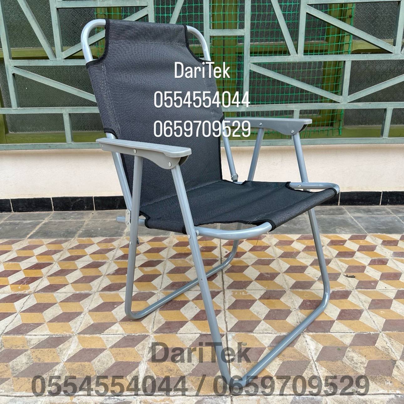 كرسي مستورد قابل للطي للشاطئ والتخييم (يتحمل حتى 90 كغ) Chaise Pliante Importation pour Plage et Camping (90 Kg)