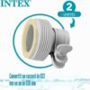 Lot de 2 Adaptateurs de Raccordement 32-38 mm pour Piscine – Connecteurs PVC Gris Compatibles Tuyaux et Buses – INTEX 29061 – Image 4