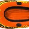 Bateau Gonflable Explorer 100 pour Enfants 1 Place – Canot Pneumatique Orange avec Corde et Dames de Nage 147 x 84 cm – INTEX 58329 – Image 3