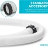 Tuyau de Raccordement Piscine Hors-Sol Flexible 38 mm – Durite Blanche pour Pompe de Filtration 150 cm – INTEX 29060 DariTek