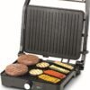 Panineuse et Grill Électrique Kenwood 2000W 3 Positions – Plaques Anti-Adhésives, Thermostat Réglable et Bac Récupérateur HGM31