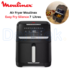 Friteuse Sans Huile Moulinex Easy Fry Silence 7L 1800W – Airfryer XXL Noir à Écran Tactile, 10 Programmes et Filtre Anti-Odeurs EZ8428F0