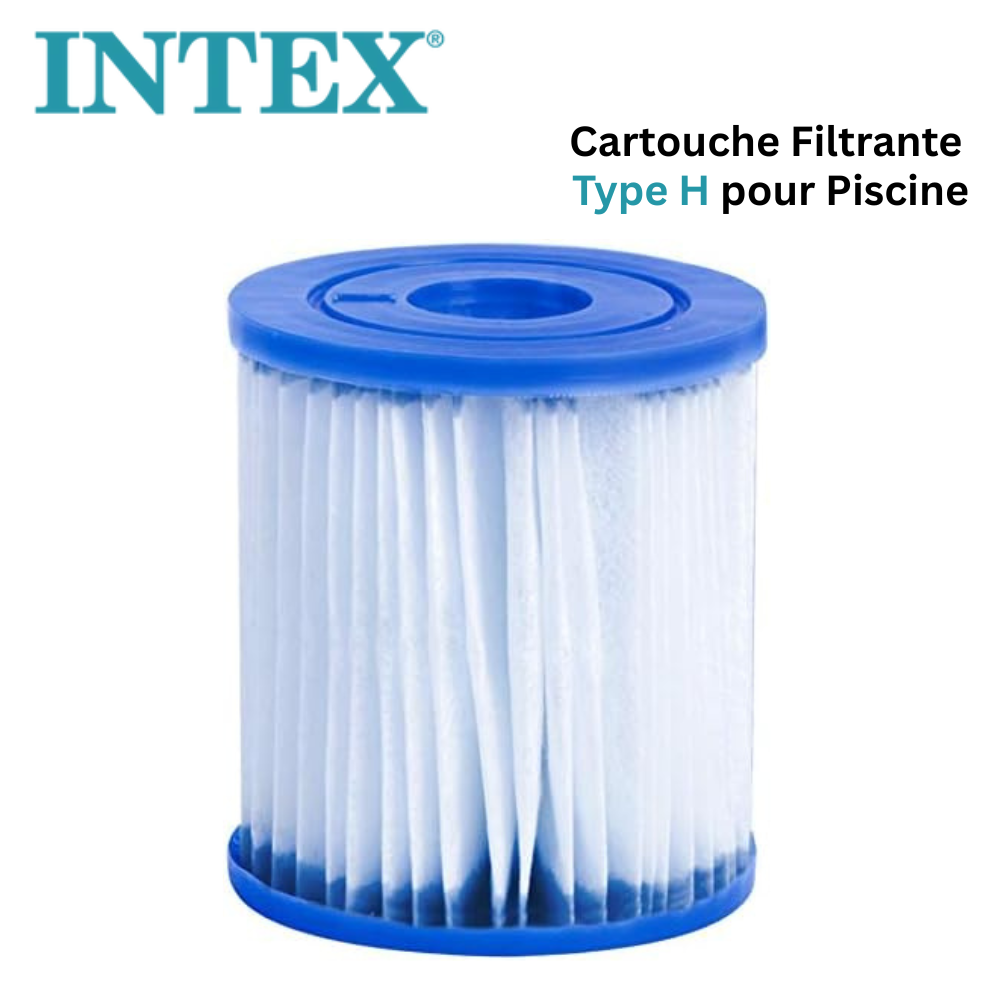 Cartouche Filtrante Type H INTEX pour Piscine – Média Lavable pour Épurateur 1250 L/h Ø 8 cm – 29007