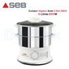 Cuiseur Vapeur SEB Convenient 6 L 900W – 2 Bols Inox Empilables, Minuteur 60 min, Arrêt Automatique et Bol à Riz VC145100