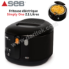 قلاية كهربائية SEB Simply One سعة 2.1 لتر 1900 واط سوداء – قلاية كلاسيكية بحمام زيت 1.2 كغ بنافذة تحكم وفلتر معدني دائم وثرموستات قابل للتعديل FF160800 DariTek