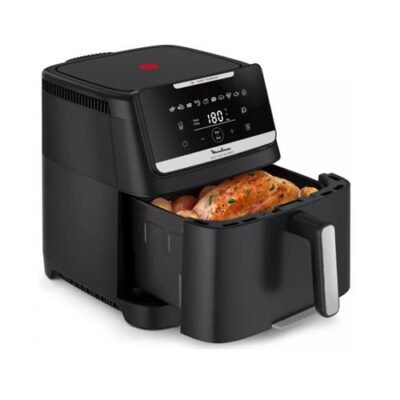 Friteuse Sans Huile Moulinex Easy Fry Silence 7L 1800W – Airfryer XXL Noir à Écran Tactile, 10 Programmes et Filtre Anti-Odeurs EZ8428F0 DariTek