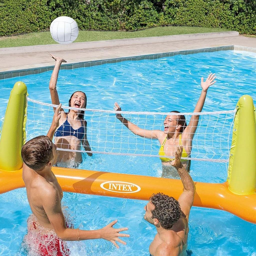 لعبة كرة طائرة عائمة قابلة للنفخ لحمام السباحة مع شبكة وكرة – 239 × 64 × 91 سم – إنتكس INTEX 56508 لعبة كرة طائرة عائمة قابلة للنفخ لحمام السباحة مع شبكة وكرة – 239 × 64 × 91 سم – إنتكس INTEX 56508 - الصورة 3