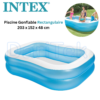 مسبح قابل للنفخ عائلي مستطيل للأطفال بحلقتين 203 × 152 × 48 سم 540 لتر – إنتكس INTEX 57180 Piscine Gonflable Familiale Rectangulaire pour Enfants 2 Anneaux 203 x 152 x 48 cm – INTEX 57180