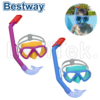 Set Masque et Tuba de Plongée Enfant Dominator BESTWAY – Kit Snorkeling Verres Polycarbonate Anti-UV dès 3 Ans – 24023