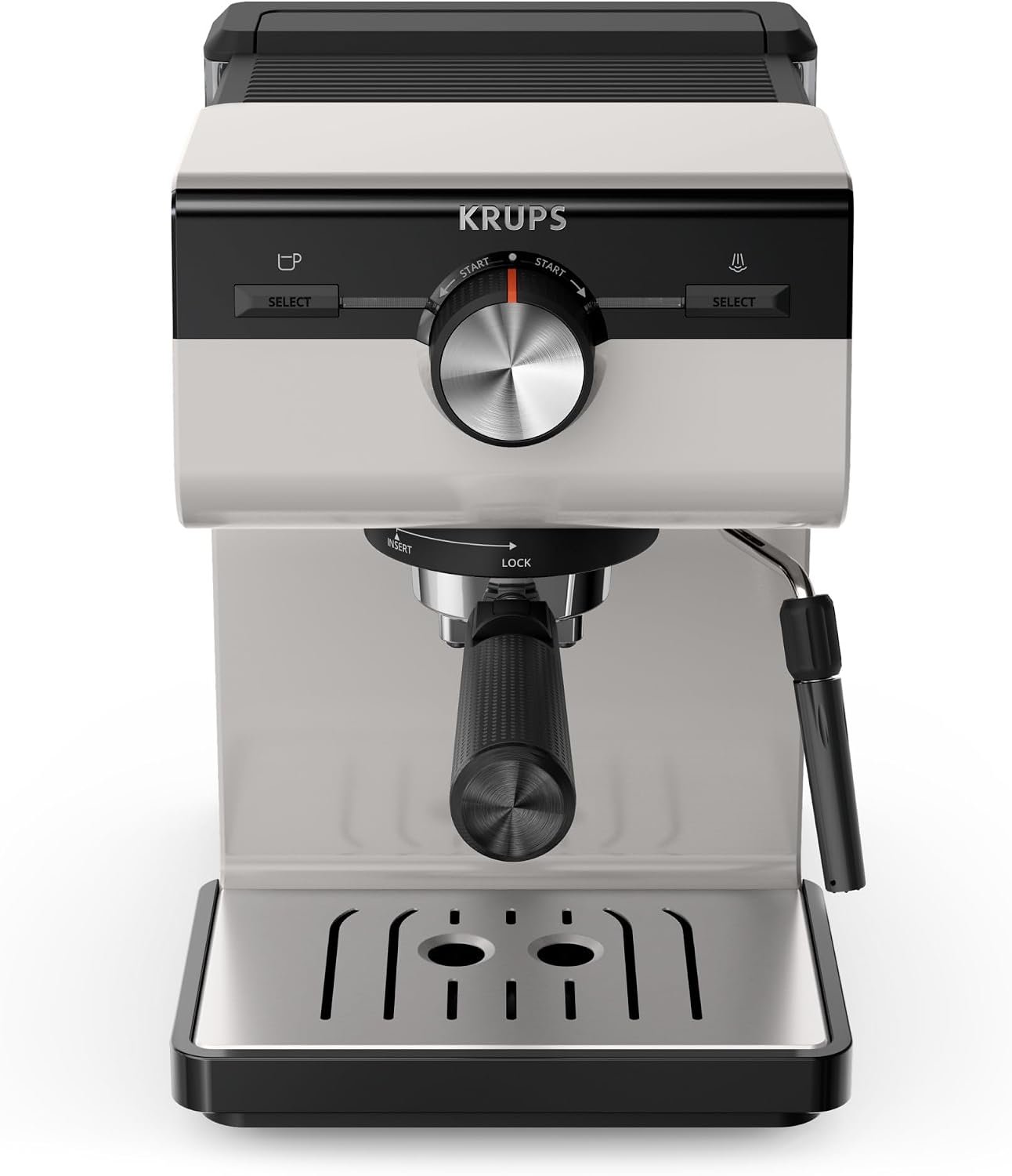 Machine à Café Expresso KRUPS Authentic 15 Bars – Thermoblock, Buse Vapeur, Grand Réservoir 2 L Amovible, Rangement Filtres Intégré, Arrêt Auto, Gris Clair – XP381B10 Machine à Café Expresso KRUPS Authentic 15 Bars – Thermoblock, Buse Vapeur, Grand Réservoir 2 L Amovible, Rangement Filtres Intégré, Arrêt Auto, Gris Clair – XP381B10 – Image 2