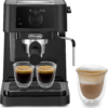 Machine à Café Expresso DeLonghi Stilosa 15 Bars 1100 W – Buse Vapeur Cappuccino, Réservoir 1 L, 2 Tasses, Dosettes ESE et Café Moulu, Noir – EC230.BK DariTek