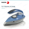 Fer à Repasser de Voyage 1000 W Semelle Inox Vapeur Verticale – FAGOR PLV-150
