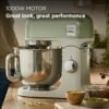 ⁦عجانة كهربائية 1000 واط بوعاء إينوكس 5 ل وهيكل معدني – أخضر مريمية – KENWOOD KMX760AGR kMix⁩ - الصورة ⁦4⁩