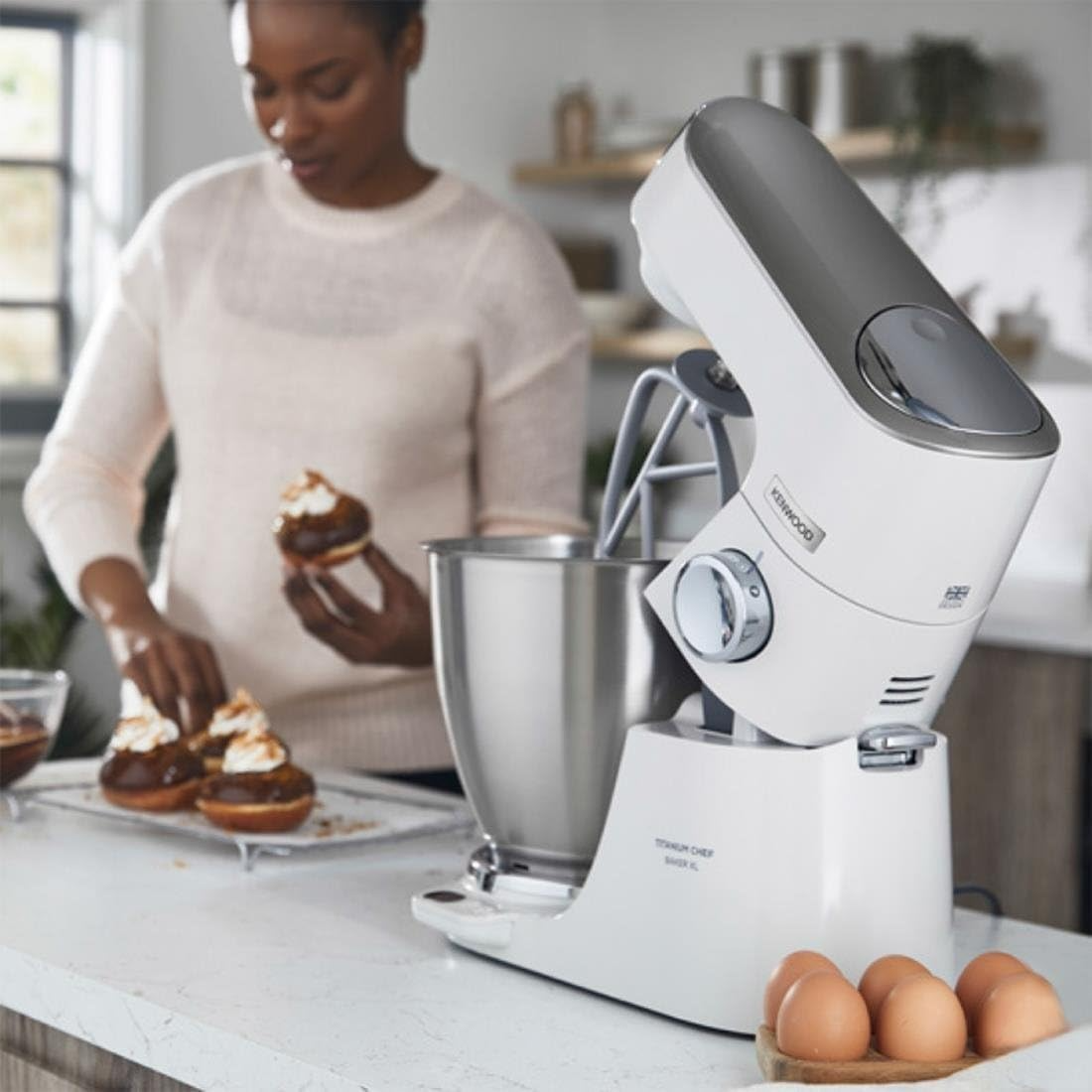 Robot Pétrin Pâtissier 1200 W Bol 7 L Balance Intégrée Blanc – KENWOOD KVL65.001WH Titanium Chef Baker XL Robot Pétrin Pâtissier 1200 W Bol 7 L Balance Intégrée Blanc – KENWOOD KVL65.001WH Titanium Chef Baker XL – Image 5