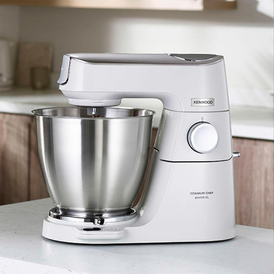 Robot Pétrin Pâtissier 1200 W Bol 7 L Balance Intégrée Blanc – KENWOOD KVL65.001WH Titanium Chef Baker XL Balance EasyWeigh intégrée du KENWOOD KVL65.001WH