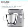Robot Pétrin Pâtissier 1200 W Bols 7 L + 5 L Balance Intégrée – KENWOOD KVL85.004SI Titanium Chef Baker XL Robot Pétrin Pâtissier 1200 W Bols 7 L + 5 L Balance Intégrée – KENWOOD KVL85.004SI Titanium Chef Baker XL DariTek