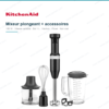 Mixeur Plongeant 180 W Vitesse Variable avec Accessoires – Bol 1 L, Hachoir, Fouet, Pied Inox Amovible 4 Lames, Protection Anti-Rayure, Noir Mat – KITCHENAID 5KHBV83EBM Mixeur Plongeant 180 W Vitesse Variable avec Accessoires – Bol 1 L, Hachoir, Fouet, Pied Inox Amovible 4 Lames, Protection Anti-Rayure, Noir Mat – KITCHENAID 5KHBV83EBM DariTek