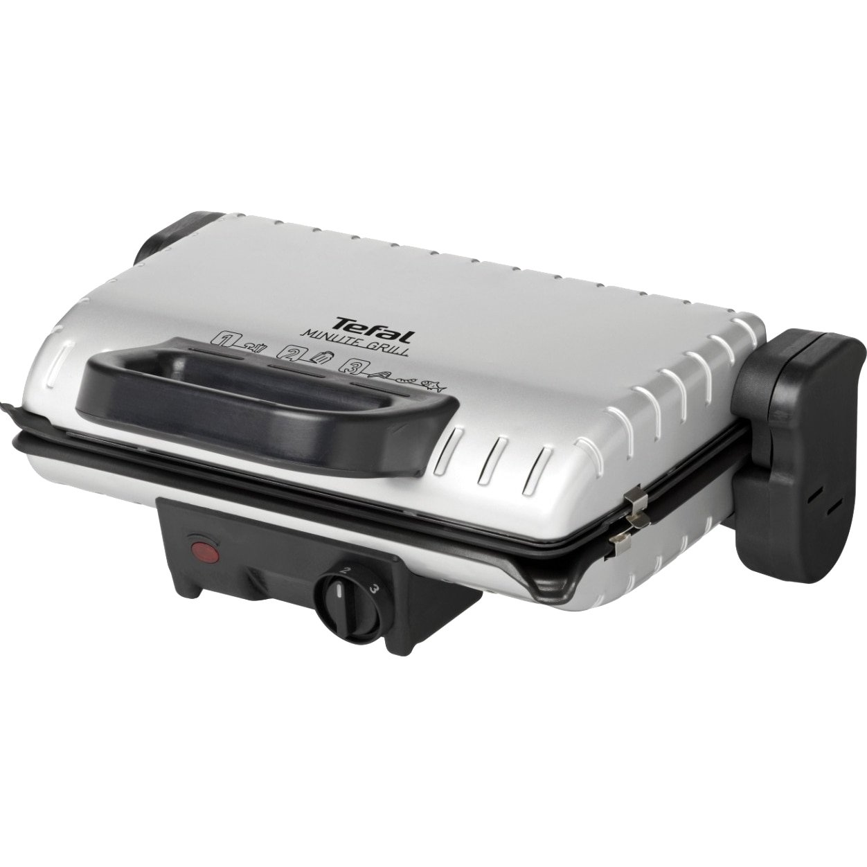 Panineuse et Grill Contact Tefal Minute Grill 1600 W – 2 Positions Grill et Barbecue, Plaques Antiadhésives, Thermostat, Noir Inox – GC205012 Panineuse et Grill Contact Tefal Minute Grill 1600 W – 2 Positions Grill et Barbecue, Plaques Antiadhésives, Thermostat, Noir Inox – GC205012 – Image 2