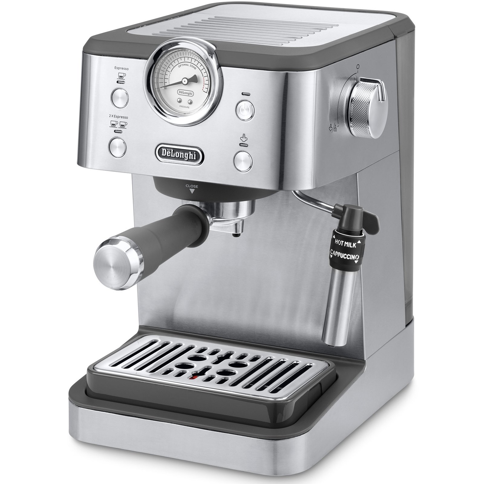 Machine à Café Expresso DeLonghi LINEA Classic 15 Bars 1325 W – Thermoblock, Buse Vapeur Cappuccino, Réservoir 1,7 L, 2 Tasses, Corps Métal – EM450.M Buse vapeur de la DeLonghi EM450.M