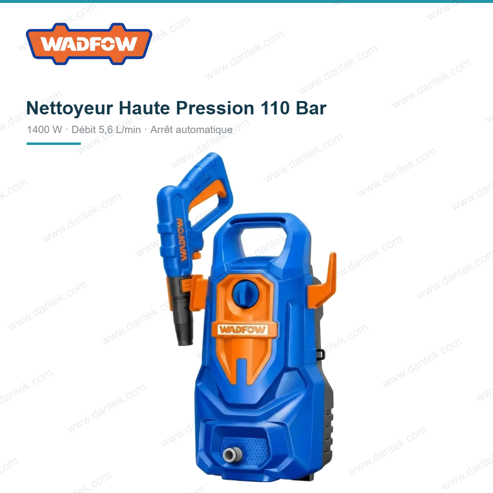 Nettoyeur Haute Pression 110 Bar 1400 W – WADFOW WHP3A14