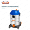 Aspirateur Eau et Poussière 30 L 1200 W – Cuve Inox, Fonction Soufflage, Dépression >18 kPa, Flexible 1,5 m, Kit Complet d'Accessoires – WADFOW WVR4A30 DariTek