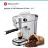 Machine à Café BERGMANN Expresso 20 Bar 1350 W Poudre et Capsules avec Réservoir 1,1 L – B2000 DariTek