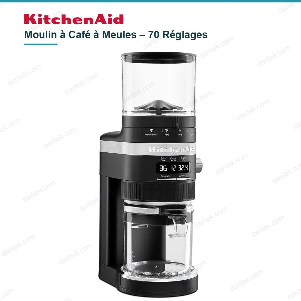 Moulin à Café à Meules 70 Réglages Noir Mat – KITCHENAID KCG8433BM