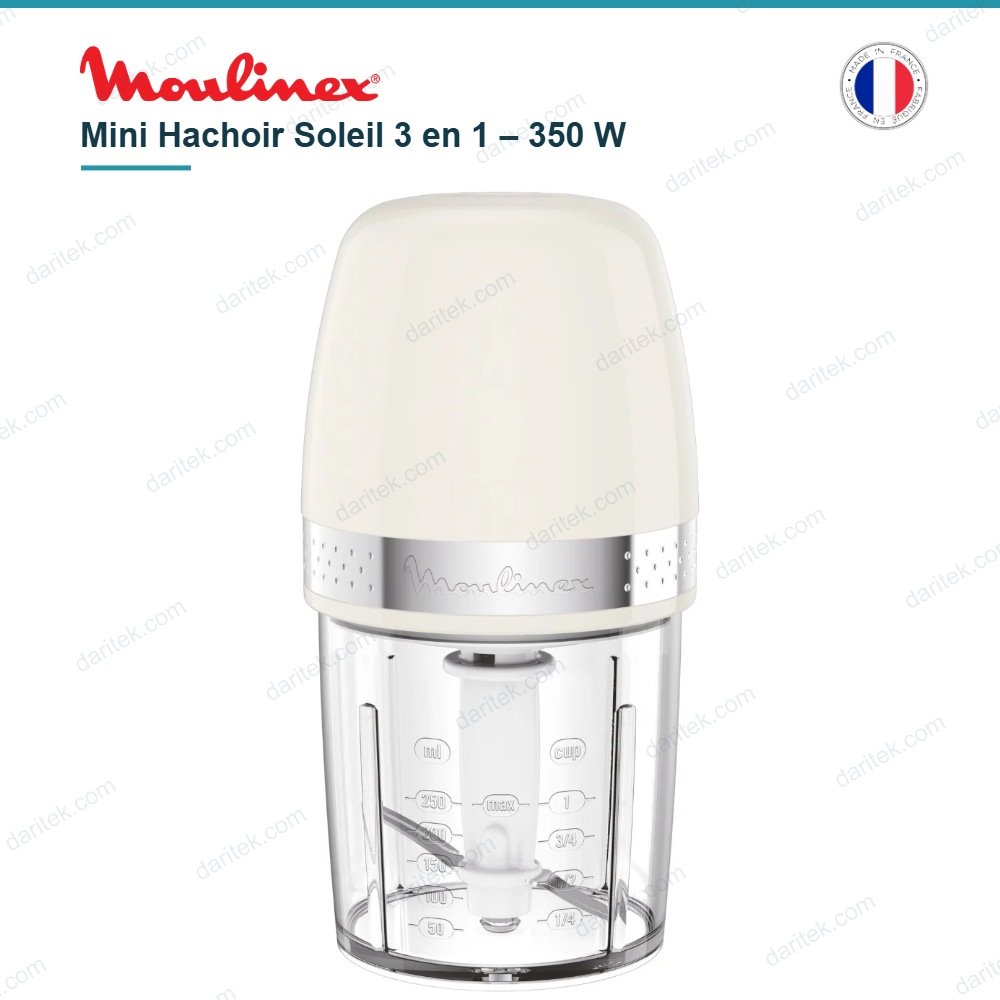مفرمة كهربائية صغيرة Soleil 3 في 1 بقوة 350 واط عاجي – MOULINEX DJ360A10