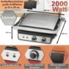 Panineuse et Grill Viande 2000 W Ouverture 180° Inox – PROFICOOK PC-KG 1264 – Image 9