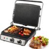 Panineuse et Grill Viande 2000 W Ouverture 180° Inox – PROFICOOK PC-KG 1264 – Image 3