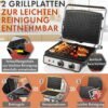 Panineuse et Grill Viande 2000 W Ouverture 180° Inox – PROFICOOK PC-KG 1264 – Image 7