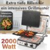 Panineuse et Grill Viande 2000 W Ouverture 180° Inox – PROFICOOK PC-KG 1264 – Image 4