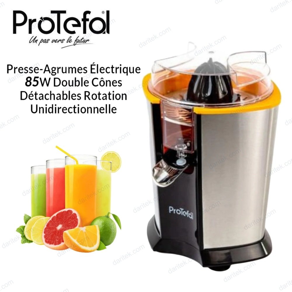 عصارة حمضيات كهربائية 85 واط بمخروطين ستانلس ستيل – PROTEFAL D-8031B