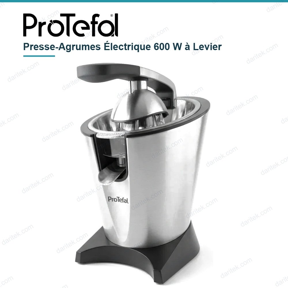 Presse Agrumes Électrique à Levier 600 W Double Cônes Gris – PROTEFAL D-8036F