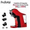 Machine à Café 4 en 1 Écran Tactile 20 Bars Rouge – PROTEFAL EM-308