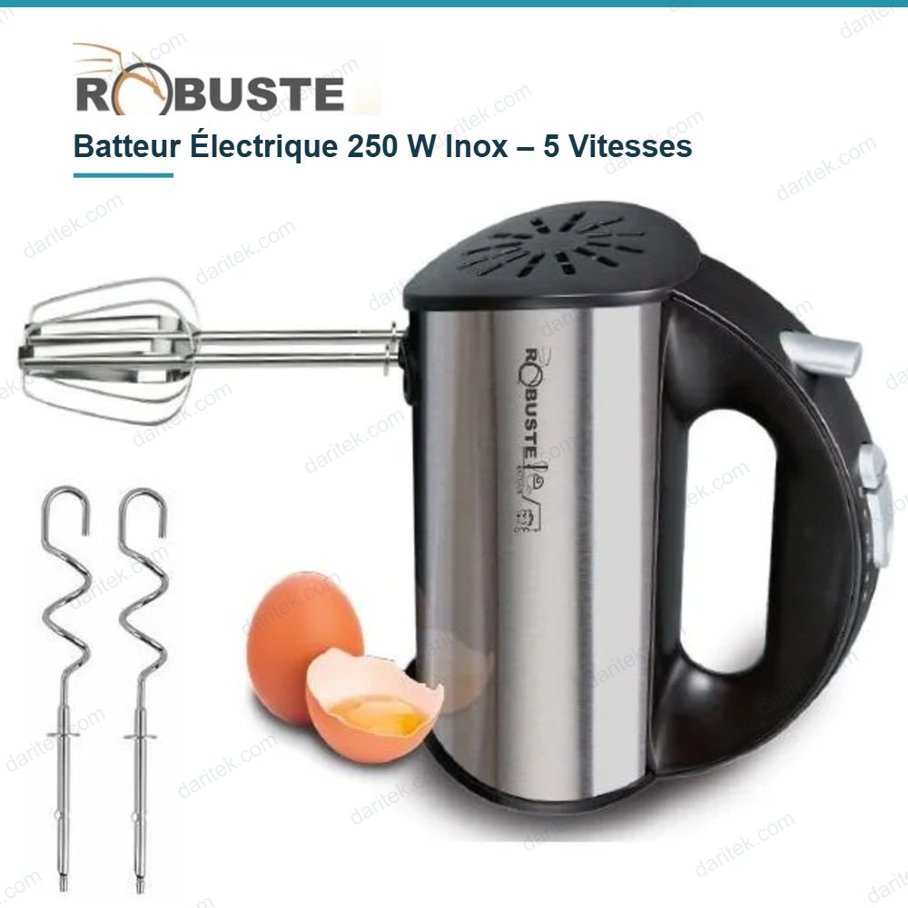 خفاقة كهربائية 250 واط ستانلس ستيل 5 سرعات – ROBUSTE BI250