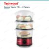جهاز طهي بالبخار كهربائي 7.5 لتر بـ 3 سلال أحمر – TECHWOOD TCV-375
