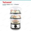 Cuiseur Vapeur Électrique 7,5 L 3 Paniers – TECHWOOD TCV-750 DariTek