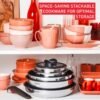 ⁦طقم أواني طبخ ستانلس ستيل 13 قطعة Ingenio Emotion للحث المغناطيسي – TEFAL L896SD04⁩ - الصورة ⁦5⁩
