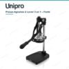 عصارة يدوية بذراع ضغط 3 في 1 من الحديد الزهر مع قاطعة بطاطا وقاطعة تفاح – UNIPRO FK5030 DariTek