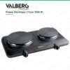 Plaque de Cuisson Chauffante Électrique 2 Feux 2500 W Posable – VALBERG EHP 2Z K 350 C DariTek