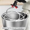 ⁦عجانة كهربائية مدمجة Bake Easy بقوة 500 واط ووعاء ستانلس ستيل 3.5 لتر و12 سرعة – MOULINEX Soleil QA140AF2⁩ - الصورة ⁦7⁩